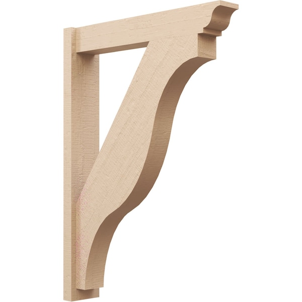 Ekena Millwork 6-in W x 32-in D x 44-in H Funston Trad Rough Cedar Woodgrain TimberThane Outlooker, Primed Tan - OUTUR060X32X44FST04RCPR