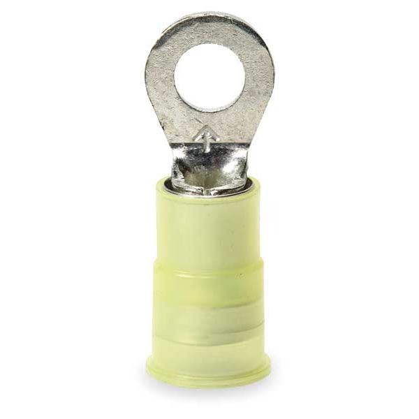 Terminales de anillo de nylon para calibre 12-10 AWG, con perno #8, paquete de 50 unidades - MNG10-8RX