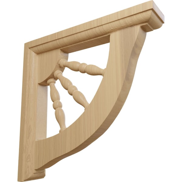Ekena Millwork 1 1/2"W x 7"D x 7"H Andrea Wagon Wheel Bracket, Cherry - BKT01X07X07ADCH