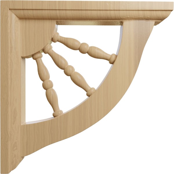 Ekena Millwork 1 1/2"W x 7"D x 7"H Andrea Wagon Wheel Bracket, Cherry - BKT01X07X07ADCH