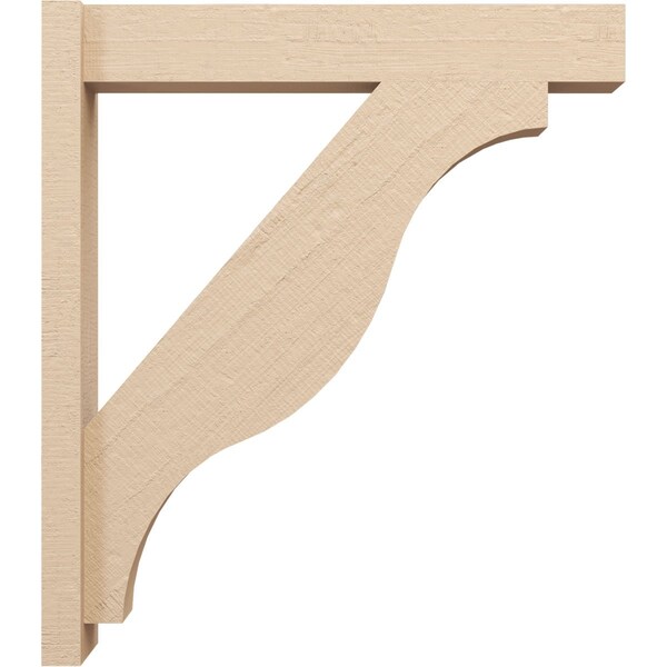 Ekena Millwork 6-in W x 30-in D x 34-in H Funston Block Rough Cedar Woodgrain TimberThane Outlooker, Primed Tan - OUTUR060X30X34FST44RCPR