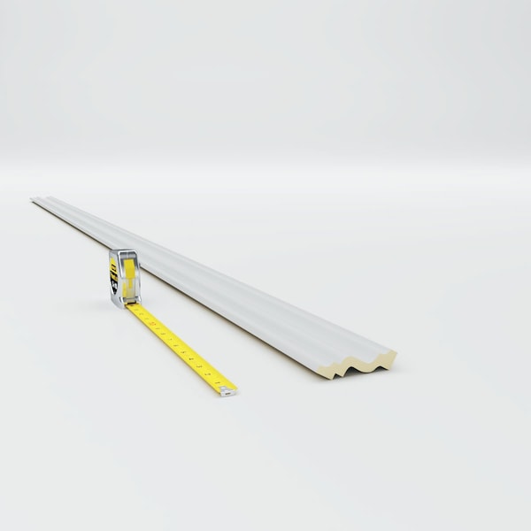 Ekena Millwork 3"H x 2"P x 3 5/8"F x 94 1/2"L Lisbon Traditional Smooth Crown Moulding - MLD03X02X03LI