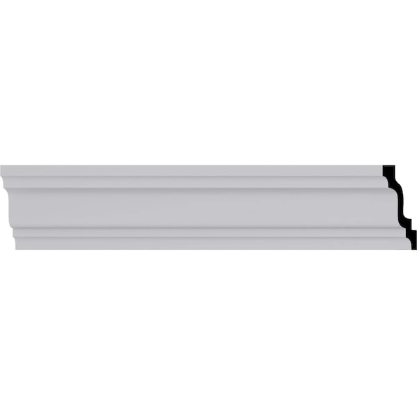 Ekena Millwork 3"H x 2"P x 3 5/8"F x 94 1/2"L Lisbon Traditional Smooth Crown Moulding - MLD03X02X03LI