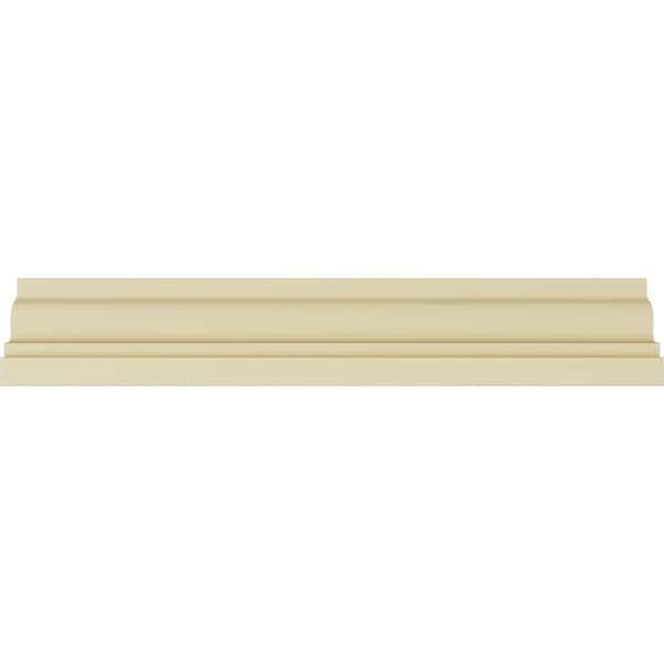 Ekena Millwork 3"H x 2"P x 3 5/8"F x 94 1/2"L Lisbon Traditional Smooth Crown Moulding - MLD03X02X03LI