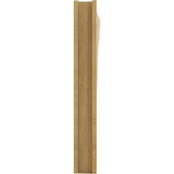 Ekena Millwork 5 1/2-in W x 30-in D x 42-in H Funston Slat Rough Cedar Woodgrain TimberThane Outlooker, Primed Tan - OUTUR055X30X42FST24RCPR