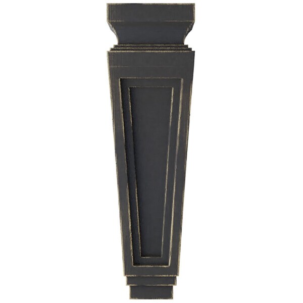 Ekena Millwork 3 7/8"W x 4 1/2"D x 14"H Arts and Crafts Wood Vintage Decor Corbel, Black - CORWD03X04X14ARBL