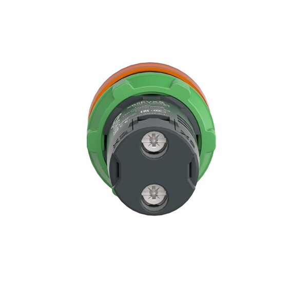Schneider Electric Monolithic pilot light, Harmony XB5, grey plastic, orange, 22mm, universal LED, plain lens, 230.240V AC - XB5EVM5