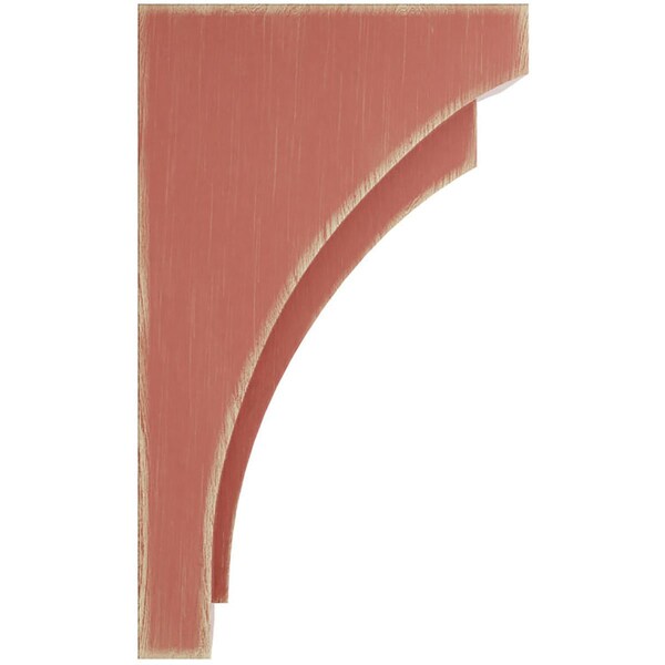 Ekena Millwork 3"W x 4 3/4"D x 8"H Small Felix Wood Vintage Decor Corbel, Salvage Red - CORWD03X04X08FERD