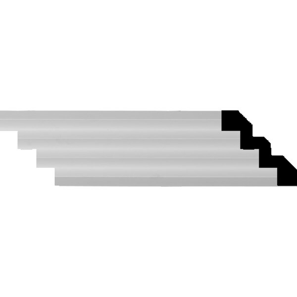 Ekena Millwork SAMPLE - 4 1/4"H x 4 1/4"P x 6"F x 12"L Eris Step Crown Moulding - SAMPLE-MLD04X04X06ER