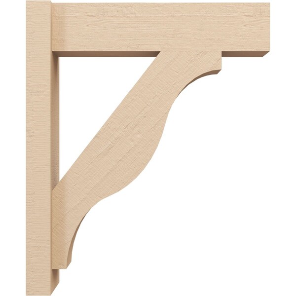 Ekena Millwork 6-in W x 20-in D x 24-in H Funston Block Rough Cedar Woodgrain TimberThane Outlooker, Primed Tan - OUTUR060X20X24FST44RCPR