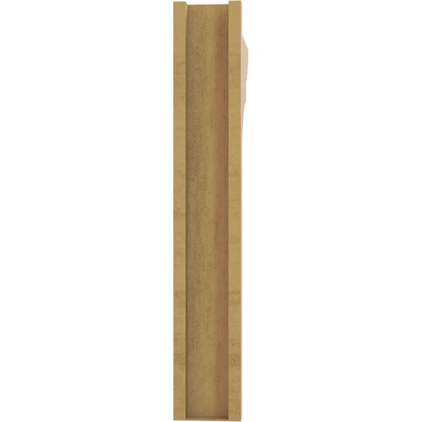 Ekena Millwork 5 1/2-in W x 26-in D x 34-in H Funston Slat Rough Cedar Woodgrain TimberThane Outlooker, Primed Tan - OUTUR055X26X34FST24RCPR