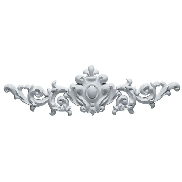 Ekena Millwork 16 3/8"W  x 4 3/4"H x  3/4"P Marcella Medium Leaf with Scrolls Onlay - ONL16X04X01MA
