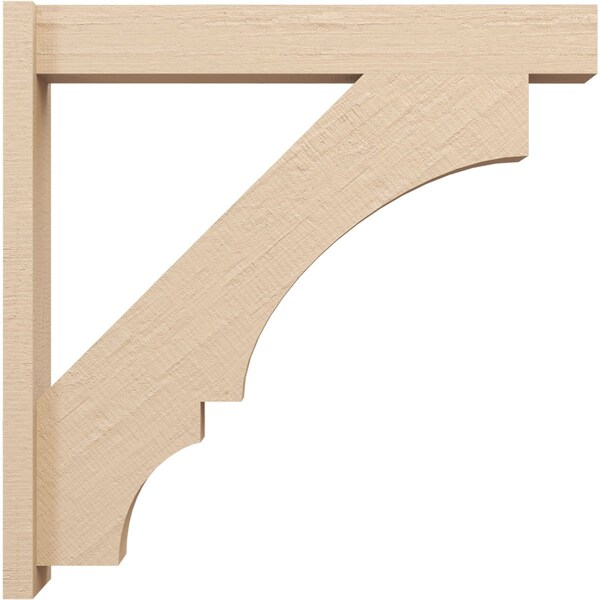 Ekena Millwork 5 1/2-in W x 30-in D x 30-in H Balboa Block Rough Cedar Woodgrain TimberThane Outlooker, Primed Tan - OUTUR055X30X30BOA44RCPR