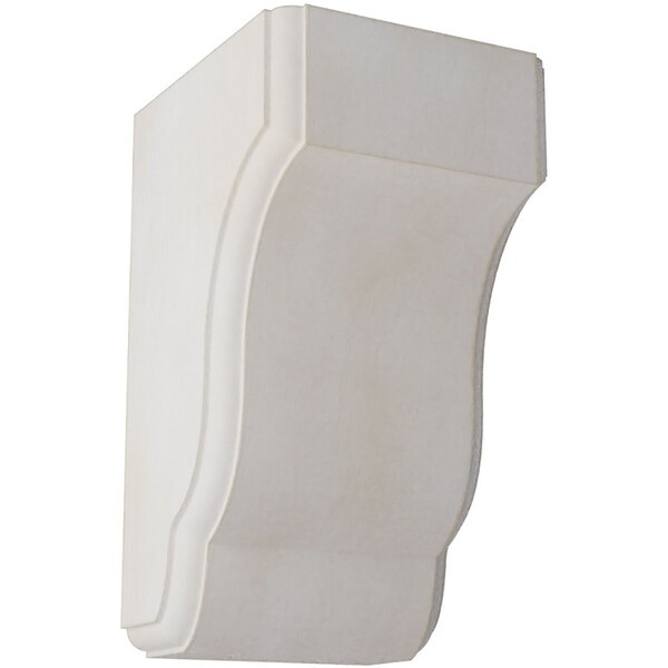 Ekena Millwork 3 1/2"W x 4"D x 6 1/2"H Capistrano Mission Wood Vintage Decor Corbel, Chalk Dust White - CORWD03X04X06CPWH