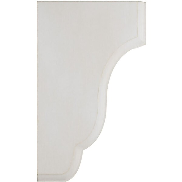 Ekena Millwork 3 1/2"W x 4"D x 6 1/2"H Capistrano Mission Wood Vintage Decor Corbel, Chalk Dust White - CORWD03X04X06CPWH