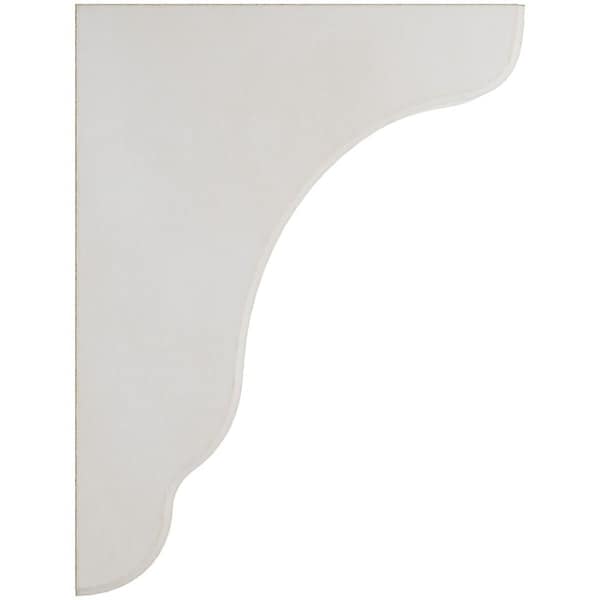 Ekena Millwork 1 3/4"W x 7 1/4"D x 9 1/2"H Plymouth Wood Vintage Decor Bracket, Chalk Dust White - BKTWD02X07X10PLWH