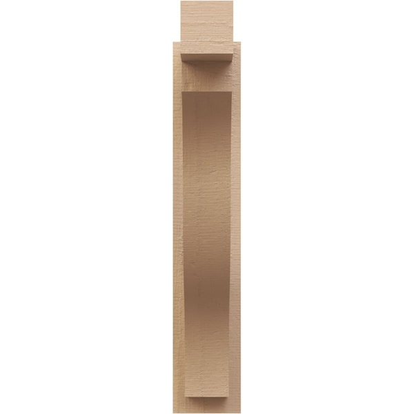 Ekena Millwork 5 1/2-in W x 18-in D x 30-in H Funston Block Rough Cedar Woodgrain TimberThane Outlooker, Primed Tan - OUTUR055X18X30FST44RCPR