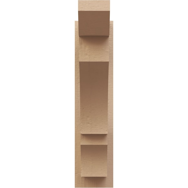 Ekena Millwork 6-in W x 18-in D x 26-in H Balboa Slat Rough Cedar Woodgrain TimberThane Outlooker, Primed Tan - OUTUR060X18X26BOA24RCPR