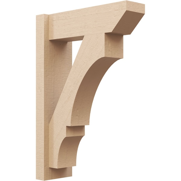 Ekena Millwork 6-in W x 18-in D x 26-in H Balboa Slat Rough Cedar Woodgrain TimberThane Outlooker, Primed Tan - OUTUR060X18X26BOA24RCPR