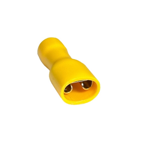 Terminales de conexión rápida totalmente aisladas de Remington Industries, Hembra, PVC, calibre 10-12 AWG, Amarillo, 10 piezas - FDFD5.5-250-10.