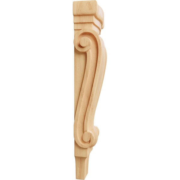 Ekena Millwork 5 1/8"W x 2 3/8"D x 15 1/2"H Medium Traditional Pilaster Wood Corbel, Red Oak - CORW05X02X16PTRO