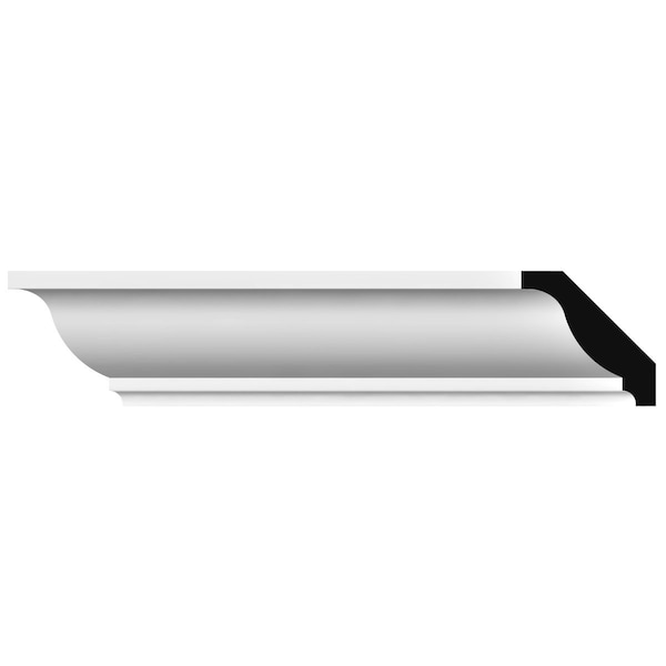 Ekena Millwork SAMPLE - 1 5/8"H x 1 5/8"P x 2 1/4"F x 12"L Odessa Traditional Smooth Crown Moulding - SAMPLE-MLD01X01X02OD