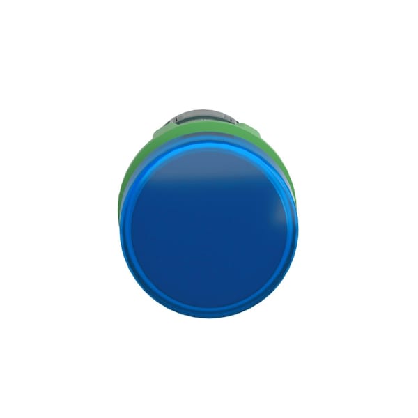 Schneider Electric Monolithic pilot light, Harmony XB5, grey plastic, blue, 22mm, universal LED, plain lens, 24V AC DC - XB5EVB6