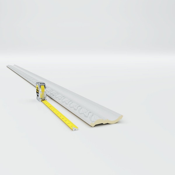 Ekena Millwork 3 1/4"H x 2 7/8"P x 4 3/8"F x 94 1/2"L, (3 1/4" Repeat), Leaf Twist Crown Moulding - MLD03X02X04LT