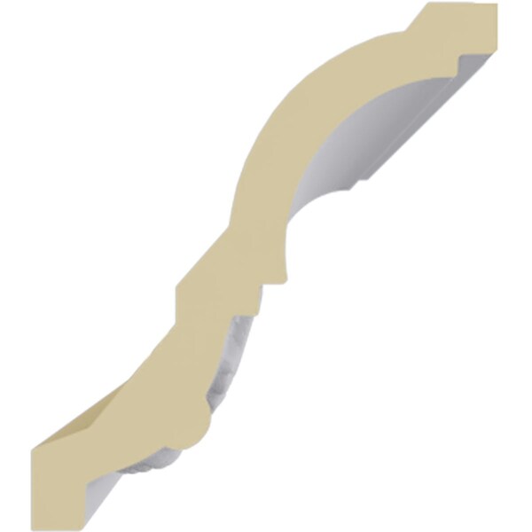 Ekena Millwork 3 1/4"H x 2 7/8"P x 4 3/8"F x 94 1/2"L, (3 1/4" Repeat), Leaf Twist Crown Moulding - MLD03X02X04LT