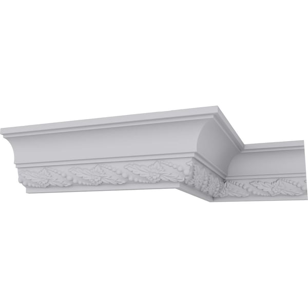 Ekena Millwork 3 1/4"H x 2 7/8"P x 4 3/8"F x 94 1/2"L, (3 1/4" Repeat), Leaf Twist Crown Moulding - MLD03X02X04LT