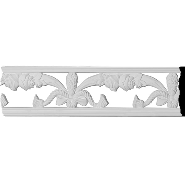 Ekena Millwork Pierced Moulding, Urethane, 12 in L, 3-7/8 in H, Factory Primed - SAMPLE-PIR03X00FA