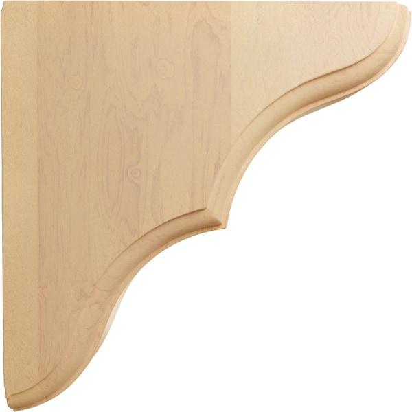 Ekena Millwork 1 3/4"W x 5 1/2"D x 5 1/2"H Stratford Wood Bracket, Red Oak - BKTW02X06X06STRO