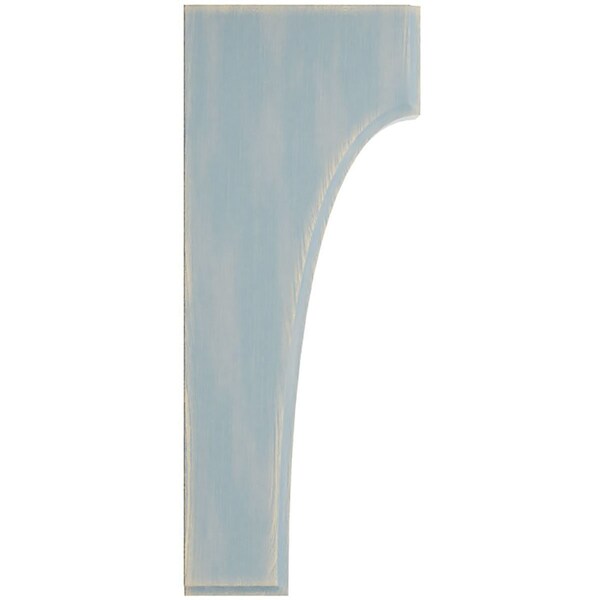 Ekena Millwork 1 3/4"W x 4"D x 10"H Clarksville Wood Vintage Decor Bracket, Driftwood Blue - BKTWD02X04X10CVBU