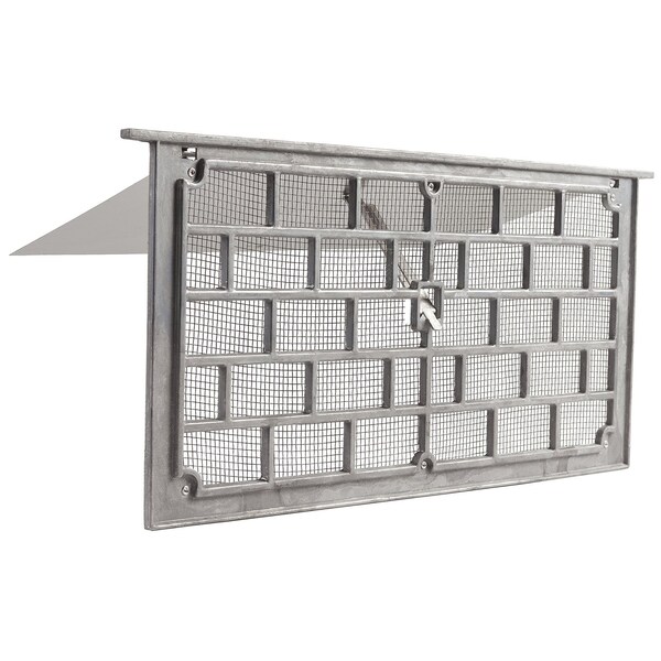 Gaf Master Flow Grill Style 16 in. x 8 in. Aluminum Foundation Vent with Lintel - LW1L