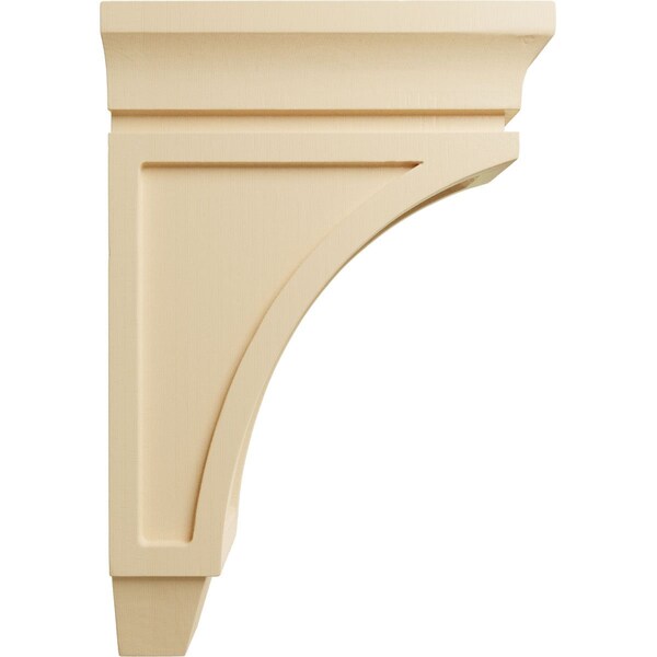Ekena Millwork 3 3/8"W x 6 3/4"D x 10"H Small Lucan Wood Corbel, Maple - CORW03X07X10LUMA