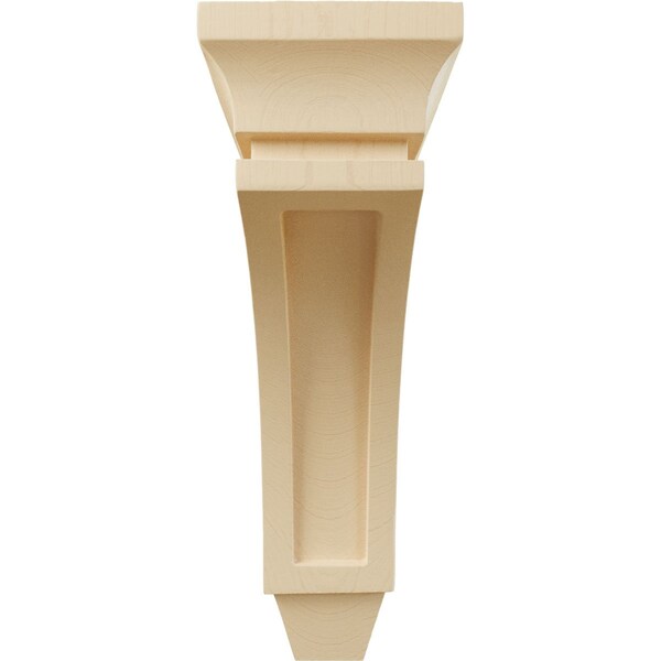 Ekena Millwork 3 3/8"W x 6 3/4"D x 10"H Small Lucan Wood Corbel, Maple - CORW03X07X10LUMA