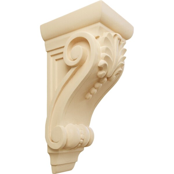 Ekena Millwork 3 3/4"W x 4 3/8"D x 8 1/2"H Medium Fig Leaf Corbel, Maple - COR03X04X08FIMA