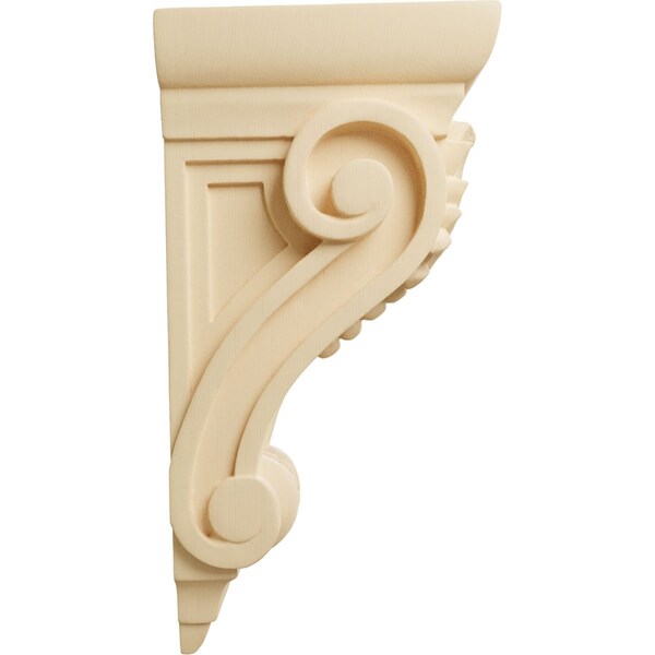 Ekena Millwork 3 3/4"W x 4 3/8"D x 8 1/2"H Medium Fig Leaf Corbel, Maple - COR03X04X08FIMA