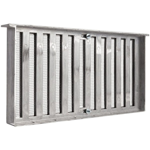 Gaf Master Flow 16 in. x 8 in. Die-Cast Aluminum Grate Style Foundation Vent in Mill - 500