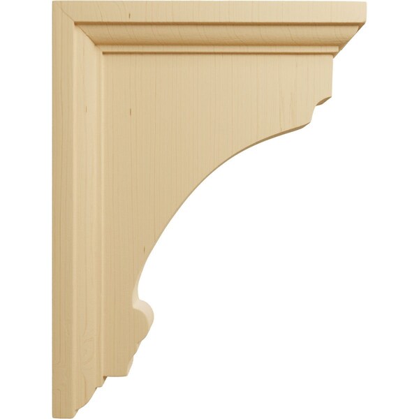 Ekena Millwork 2 1/2"W x 6"D x 8"H Medium Thompson Wood Bracket, Alder - BKTW02X06X08TMAL