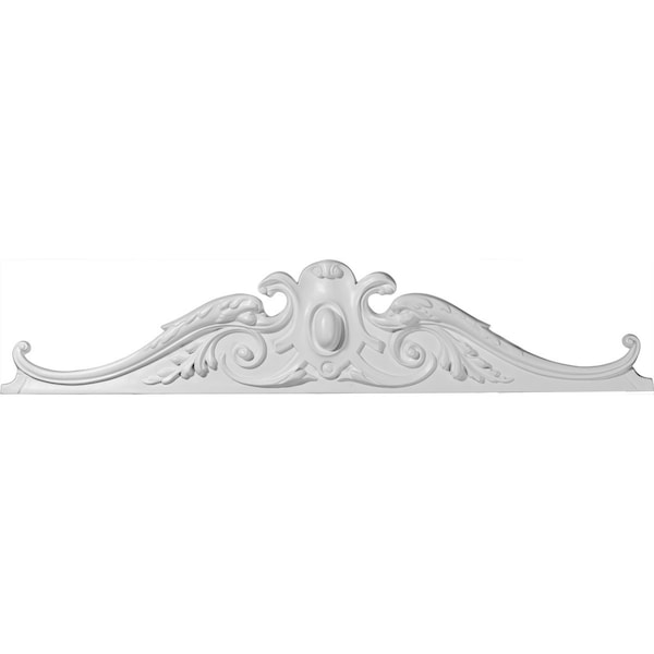 Ekena Millwork 42 3/8"W x 8 3/8"H x 2 1/2"P Kendall Center with Scrolls Onlay - ONL42X08KD