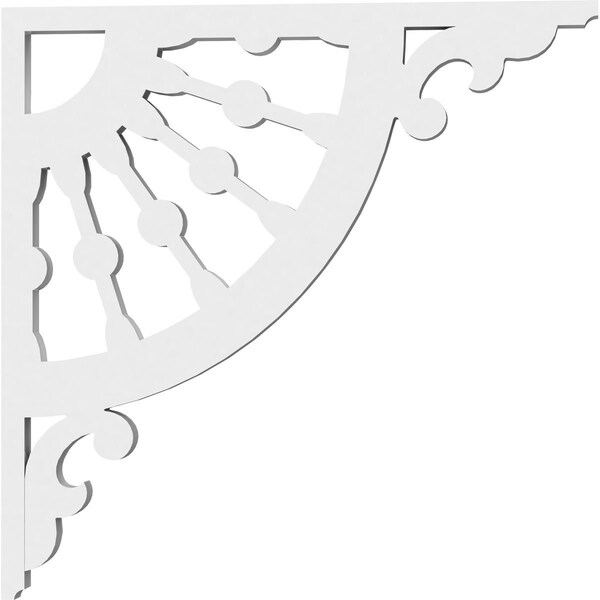 Ekena Millwork Wagon Wheel Architectural Grade PVC Bracket, 5/8"W X 10"D X 10"H - BKTP01X10X10WW