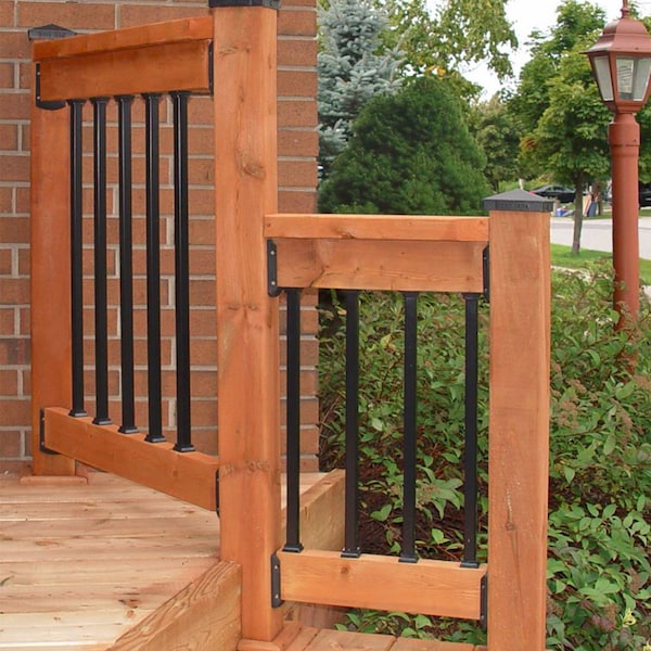 Nuvo Iron 26 in LONG x 3/4 in WIDE BLACK SQUARE TUBING GALVANIZED STEEL BALUSTERS, 10PK - SQPS26