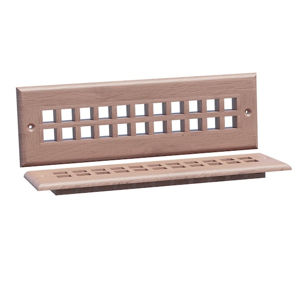 Designs Of Distinction 11.75"W Grate Style Toe Kick Vent - Red Oak - 01992110AK1