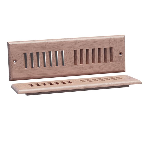 Designs Of Distinction 11.75"W Self Rimming Toe Kick Vent - Red Oak - 01992010AK1