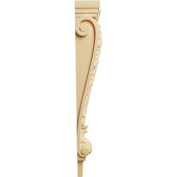 Ekena Millwork 6 3/4"W x 4 1/4"D x 27 1/2"H Extra Large Acanthus Pilaster Corbel, Maple - CORW07X04X27PAMA
