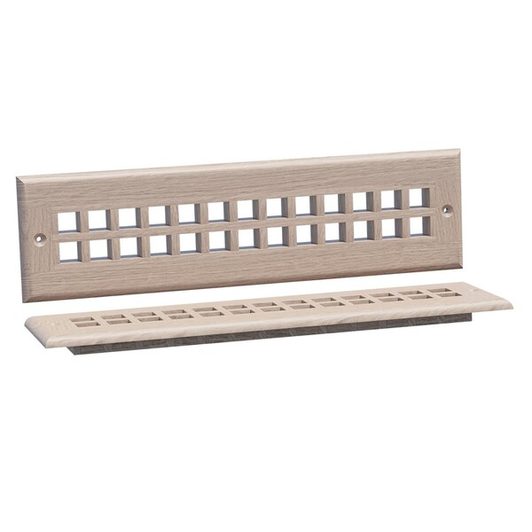 Designs Of Distinction 13.75"W Grate Style Toe Kick Vent - White Oak - 01992112WK1