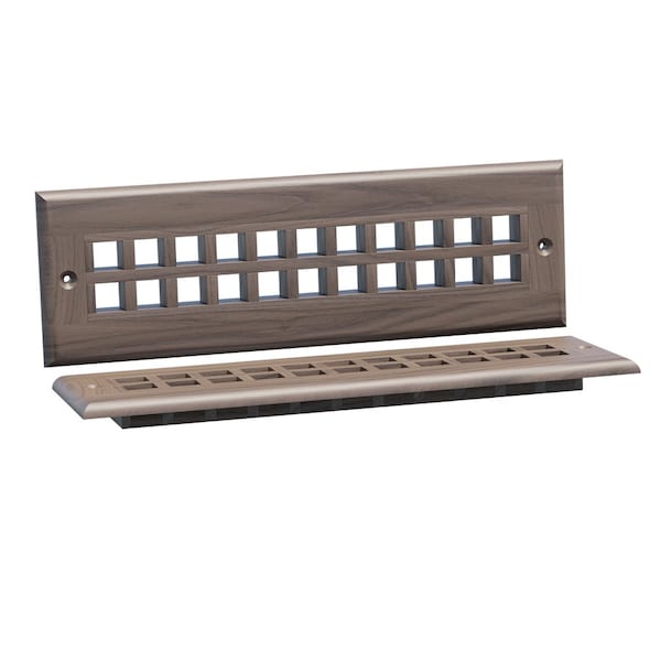 Designs Of Distinction 11.75"W Grate Style Toe Kick Vent - Walnut - 01992110WL1