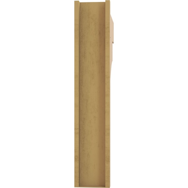 Ekena Millwork 8-in W x 34-in D x 42-in H Balboa Block Rough Cedar Woodgrain TimberThane Outlooker, Primed Tan - OUTUR080X34X42BOA44RCPR