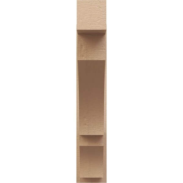 Ekena Millwork 8-in W x 34-in D x 42-in H Balboa Block Rough Cedar Woodgrain TimberThane Outlooker, Primed Tan - OUTUR080X34X42BOA44RCPR